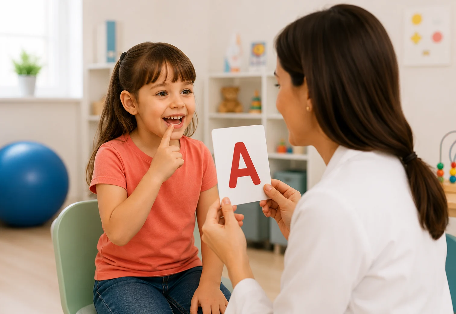Criança em atendimento de fonoaudiologia